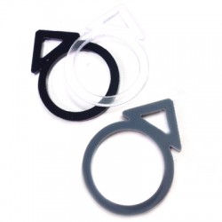 Plexi Acrylic Finger Ring Triangle 22mm