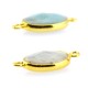 Brass Oval Setting 13x18mm With Amazonite Stone