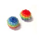 Resin Stone Bead Round Ball w/ Wild Effect 12mm