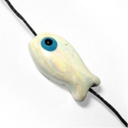 Enamel Ceramic Cross Fish 17mm