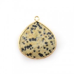 Brass Drop Setting with Semiprecious Stone 30mm w/ 1 Ring