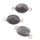 Conector de Latón Ovalado con Piedra Semipreciosa Aquatic 13x18mm