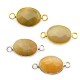 Brass Oval Setting 13x18mm With Egg Yellow Stone