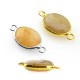 Brass Oval Setting 13x18mm With Egg Yellow Stone