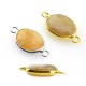 Brass Oval Setting 13x18mm With Egg Yellow Stone