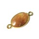 Brass Oval Setting 13x18mm With Egg Yellow Stone