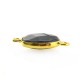 Monture Ovale en Laiton 13 x 18 mm avec Pierre D'Agate Noire