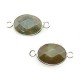 Brass Oval Setting 14x19mm With Aquatic Stone