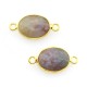 Brass Oval Setting 14x19mm With Egg Yellow Stone