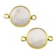 Brass Round Setting 15mm With White Onyx Stone