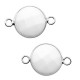 Monture Ronde en Laiton 15 mm avec Pierre onyx Blanc