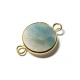 Brass Round Setting 15mm With Amazonite Stone