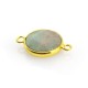 Brass Round Setting 15mm With Amazonite Stone