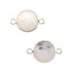 Brass Round Setting 15mm with Black Quartz Stone
