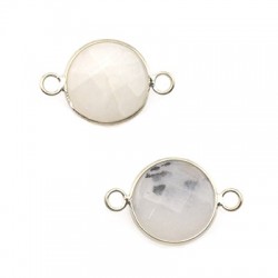 Monture Ronde en Laiton 15 mm avec Pierre Quartz noir