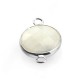 Brass Round Setting 15mm with Black Quartz Stone