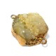Semiprecious Geodes Citrine Connector 23mm