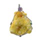Semiprecious Geodes Pendant with Wire 43x40mm