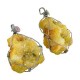 Semiprecious Geodes Pendant with Wire 43x40mm