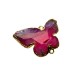Agate Butterfly Pendant with Brass Setting  20x30mm