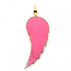 Agate Pendant Angel Wing 15x30mm