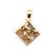 Pendentif en Pierre Geodes avec Embout Doré 25mm