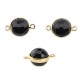 Connettore in Ottone 14mm con Agata Sfaccettata