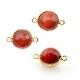 Connettore in Ottone 14mm con Agata Sfaccettata