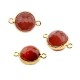 Connettore in Ottone 14mm con Agata Sfaccettata