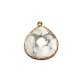 Brass Drop Setting with Semiprecious Stone 30mm w/ 1 Ring
