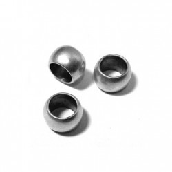 Brass Bead Round 10x6.8mm Ø7mm