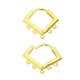 Orecchino in Metallo Ottone Rombo con 5 Anellini 14mm