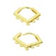 Brass Earring Rhombus Hoop with Loops 14mm