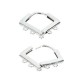 Brass Earring Rhombus Hoop with Loops 14mm