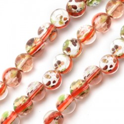 Murano Style Glass Bead Round 12mm (Ø1mm)