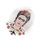 Πλέξι Ακρυλικό Μοτίφ Οβάλ Frida Kahlo 37x47mm