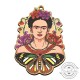 Wooden Pendant Frida Kahlo 39x55mm