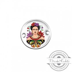 Brass Connector Round Frida Kahlo 20mm