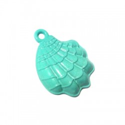 Zamak Painted Charm Shell 17x22mm