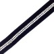 Cordón de Antelina 15mm con Strass 2mm (~95-100cm/paquete)