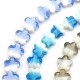 Murano Style Glass Bead Flower 7x16mm (25pcs) Ø2mm