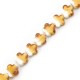 Murano Style Glass Bead Flower 7x16mm (25pcs) Ø2mm