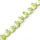 Murano Style Glass Bead Flower 7x16mm (25pcs) Ø2mm