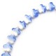 Murano Style Glass Bead Flower 7x16mm (25pcs) Ø2mm
