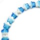Murano Style Glass Bead Flower 7x16mm (25pcs) Ø2mm