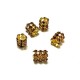 Passante in Metallo Tubo con Strass 7x11mm