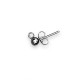 Boucle d'Oreille 7x15mm avec fermeture papillon 4mm en Acier Inoxydable 304
