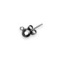 Boucle d'Oreille 19x7mm avec fermeture papillon 6mm en Acier Inoxydable 304