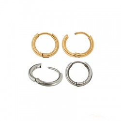 Stainless Steel 304 Earrings Hoop 14-10mm/2mm