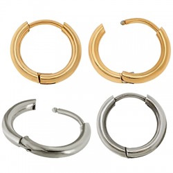 Stainless Steel 304 Earrings Hoop 24-20mm/2mm